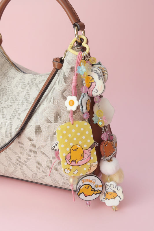 🥚 Gudetama Kawaii Bag Charm 🍳✨