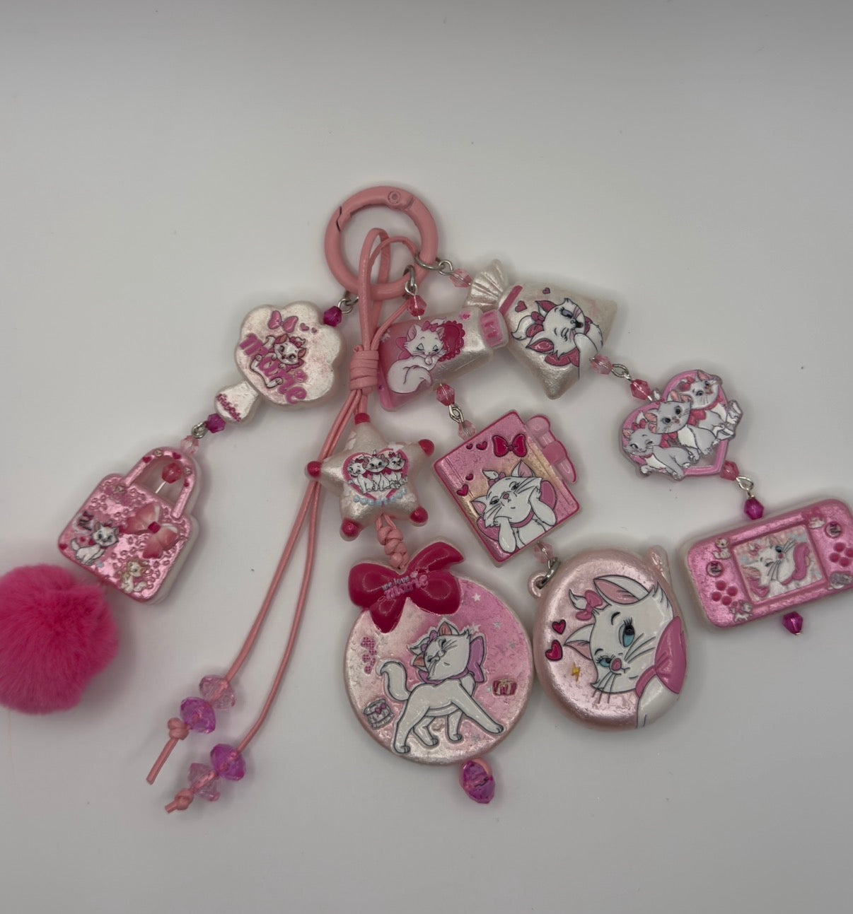π MARIE CAT CHARM KEYCHAIN β SOFT PINK EDITION