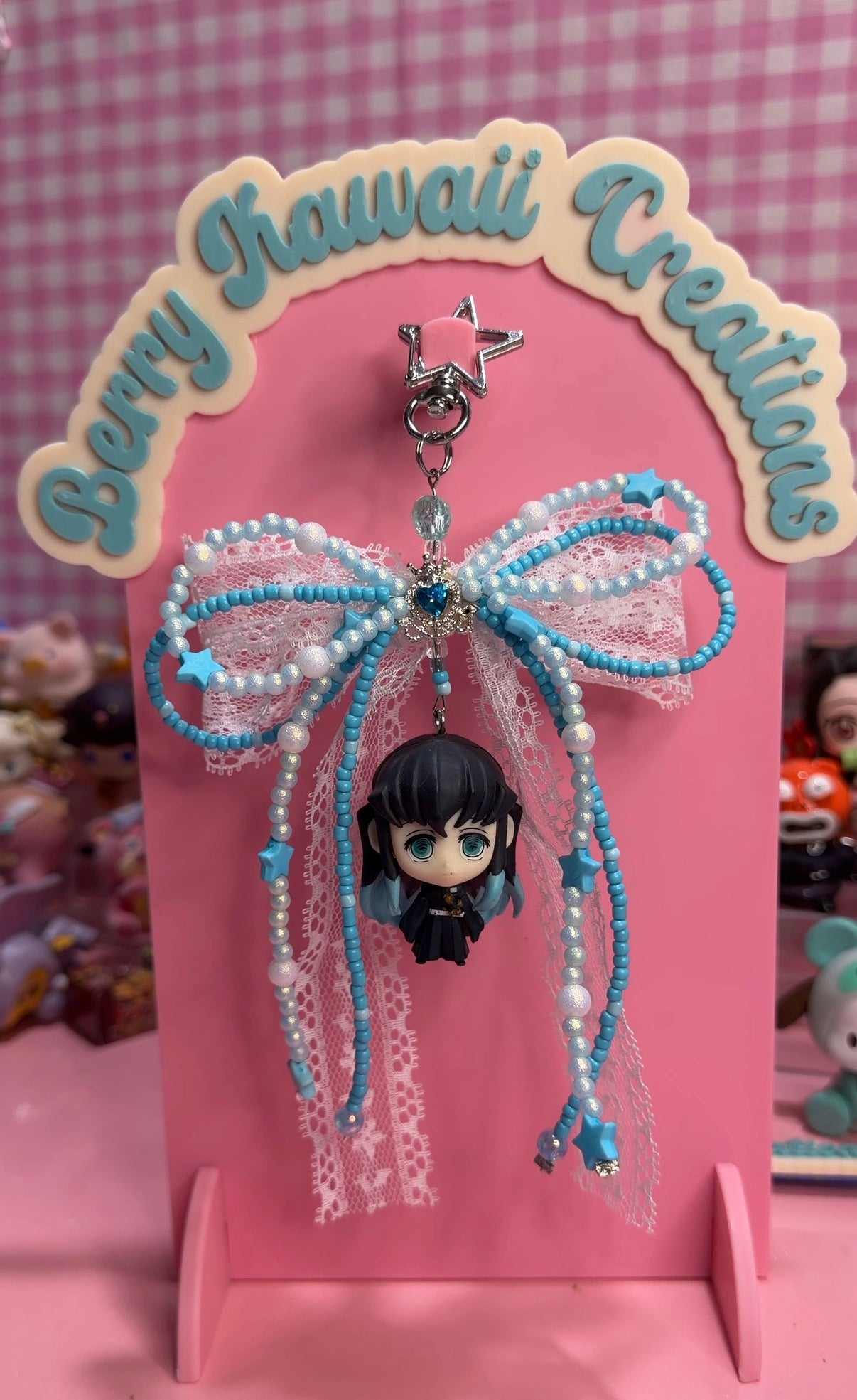 Muichiro Tokito Inspired Bag / Car Charm - Demon Slayer Collection