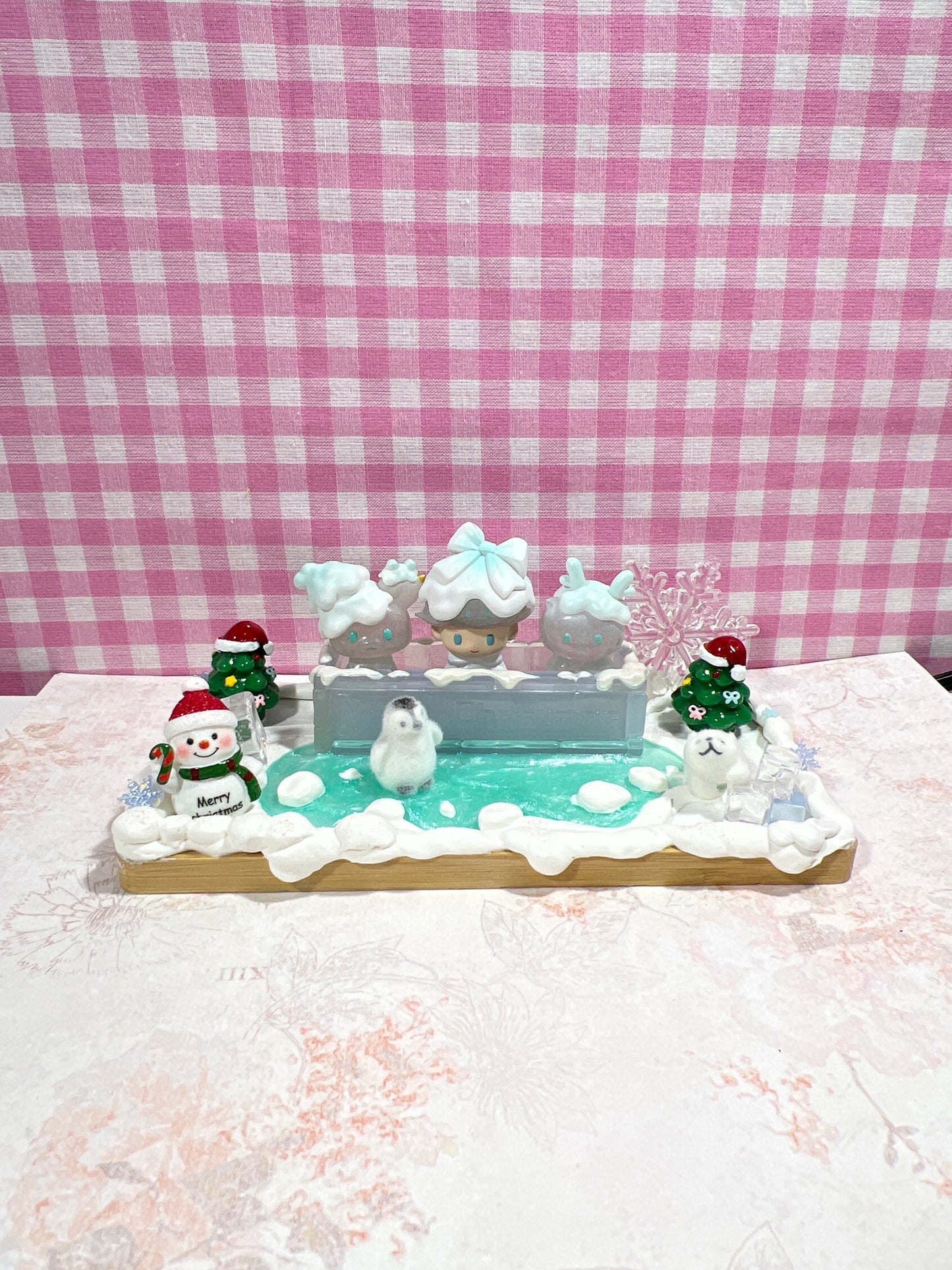 ❄️ Dimoo Winter Wonderland Display – Handmade Kawaii Decor