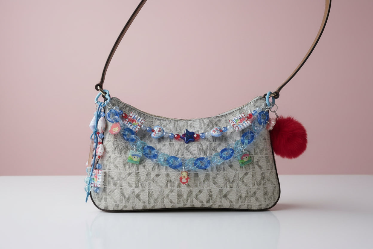 Ponyo Inspired Beaded Bag Charm