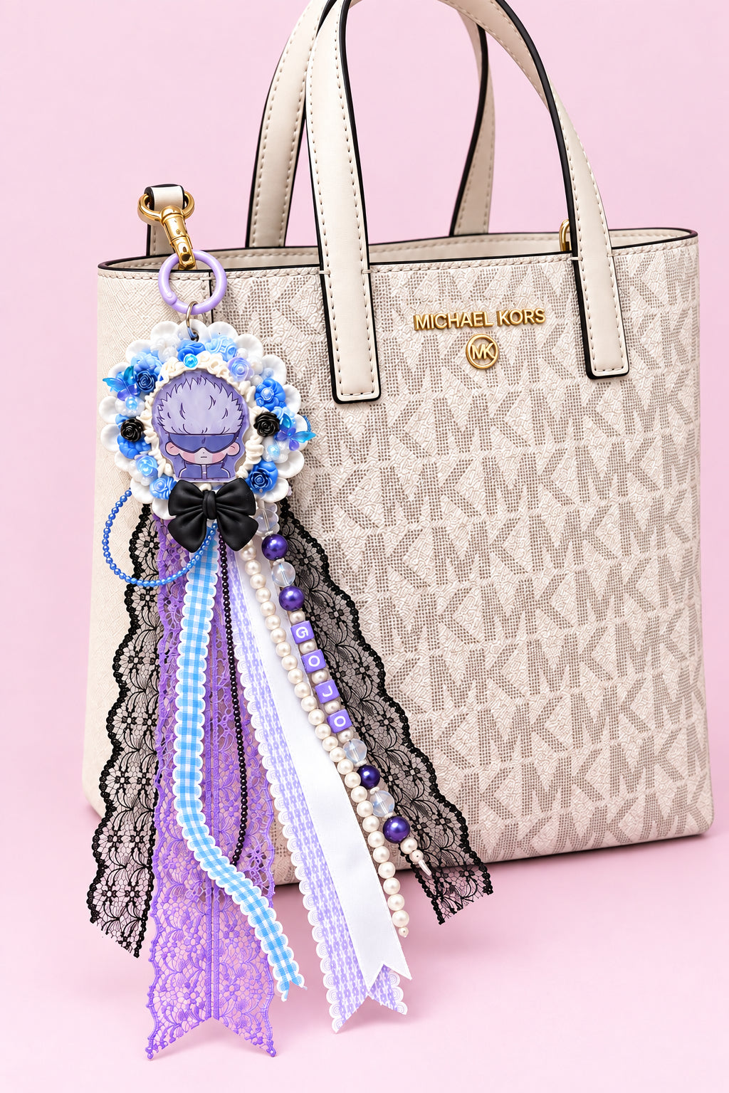 Gojo Decoden Rosette Keychain | JJK Inspired Bag Charm