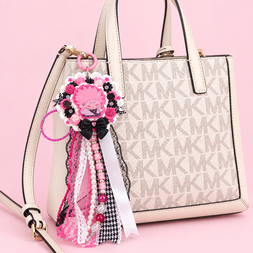 Sukuna Decoden Rosette Keychain | JJK Inspired Bag Charm