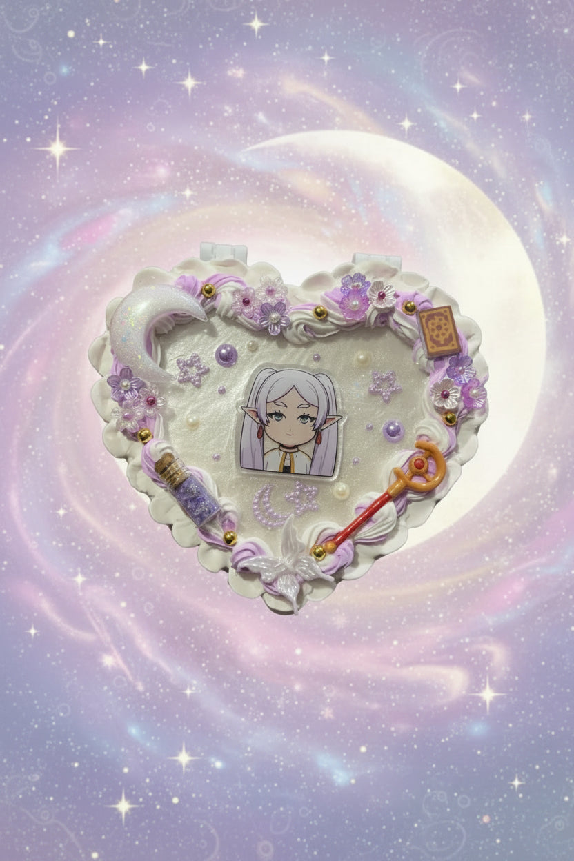💜 Frieren Inspired Decoden Jewelry Box – Handmade &amp; One of a Kind ✨
